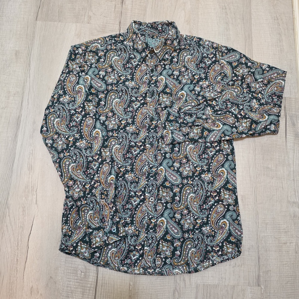 CINCH Modern Fit Shirt Mens Small Paisley Long Sleeve Western Button Down Cotton